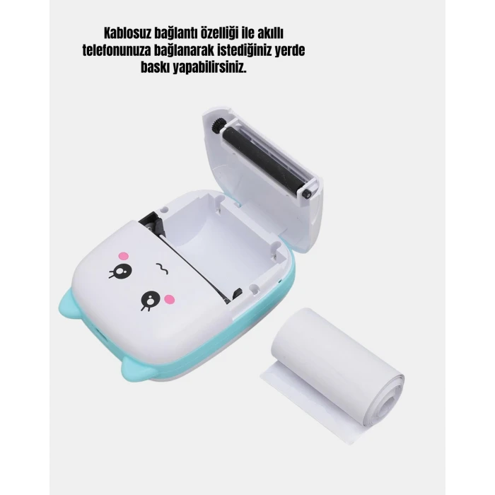 Mürekkepsiz Baskı Teknolojili Bluetooth Cep Yazıcısı