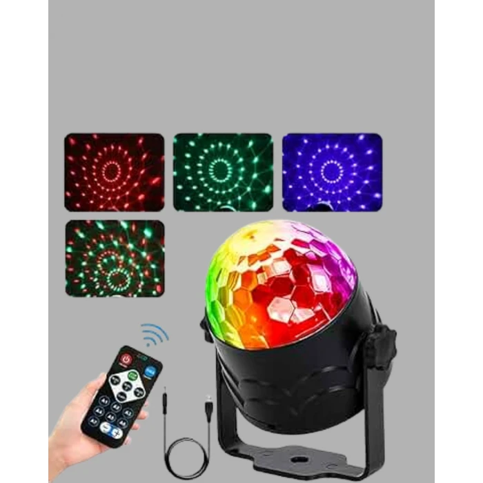 Müzik Sensörlü Renkli LED Parti Işığı