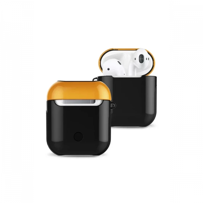 Newface Apple Airpods 2 (2.nesil) 3in1 Kılıf - Siyah-Sarı