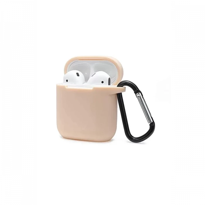 Newface Apple Airpods 2 (2.nesil) Sert Silikon Kılıf - Bej