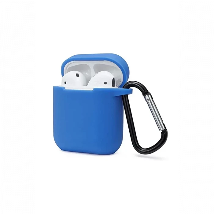 Newface Apple Airpods 2 (2.nesil) Sert Silikon Kılıf - Mavi