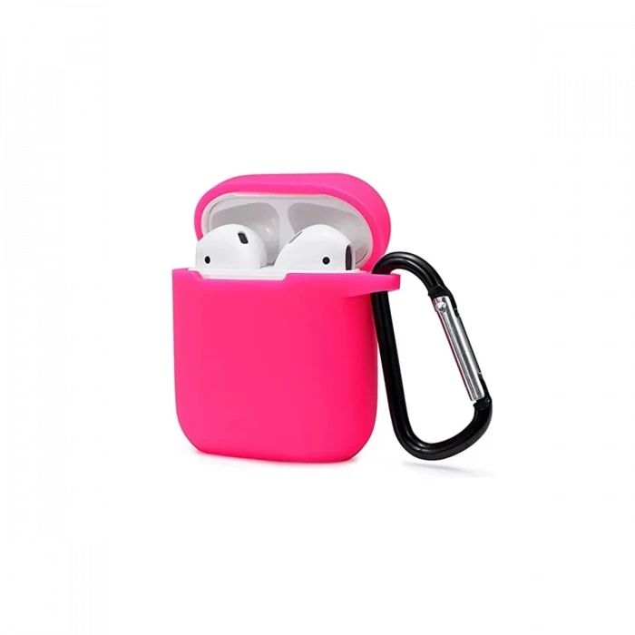 Newface Apple Airpods 2 (2.nesil) Sert Silikon Kılıf - Pembe