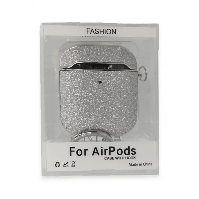 Newface Apple Airpods 2 (2.nesil) Spell Simli Kılıf - Gümüş