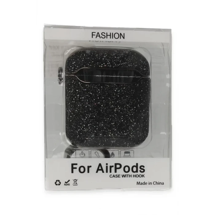 Newface Apple Airpods 2 (2.nesil) Spell Simli Kılıf - Siyah