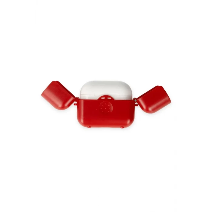 Newface Apple Airpods 3 (3.nesil) Basmalı Kılıf - Kırmızı