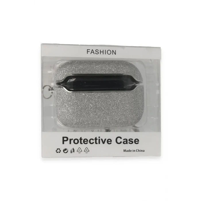 Newface Apple Airpods Pro (1.nesil) Spell Simli Kılıf - Gümüş