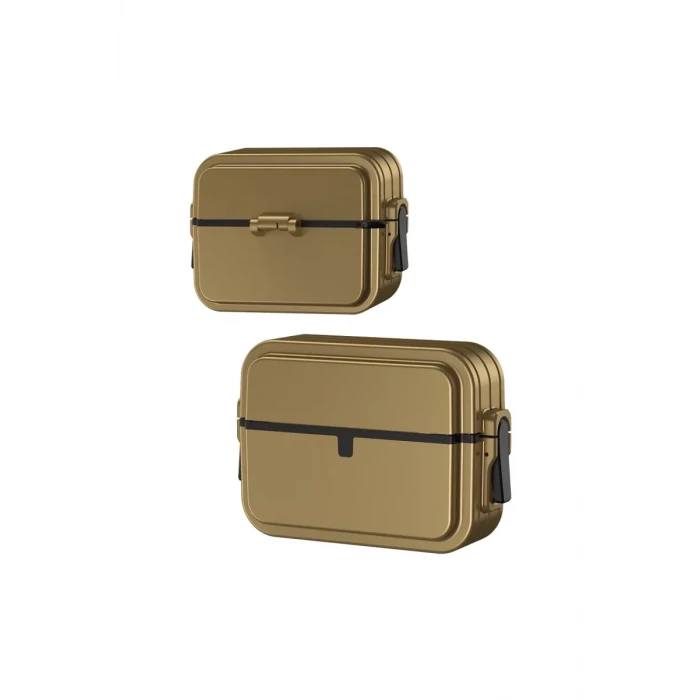 Newface Apple Airpods Pro 2 (2.nesil) 404 Kilitli Kılıf - Gold