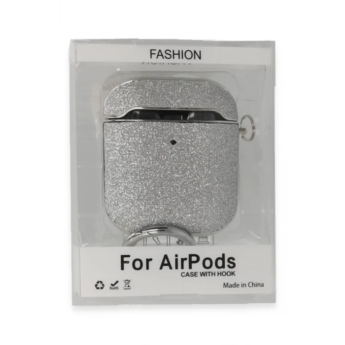 Newface Apple Airpods 2 (2.nesil) Spell Simli Kılıf - Gümüş