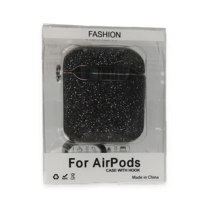 Newface Apple Airpods 2 (2.nesil) Spell Simli Kılıf - Siyah