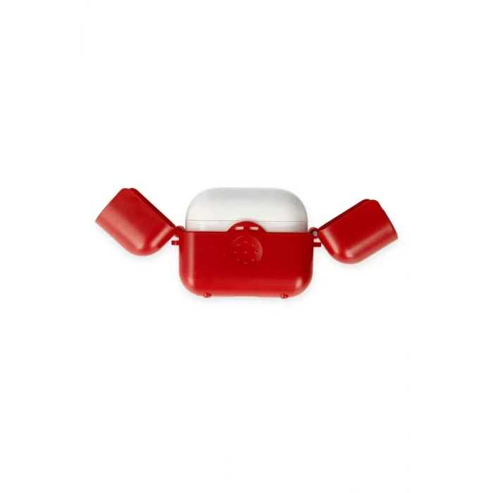 Newface Apple Airpods 3 (3.nesil) Basmalı Kılıf - Kırmızı