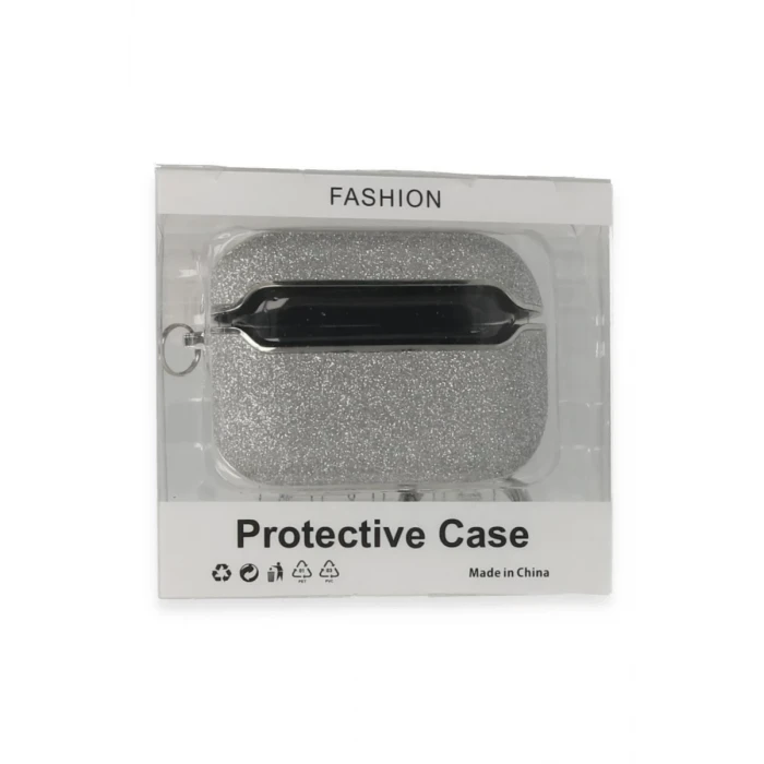 Newface Apple Airpods Pro (1.nesil) Spell Simli Kılıf - Gümüş