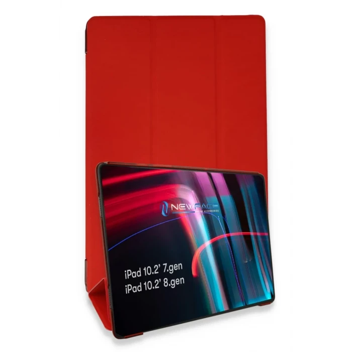Newface Apple iPad 10.2 (7.nesil) Kılıf Tablet Smart Kılıf - Kırmızı