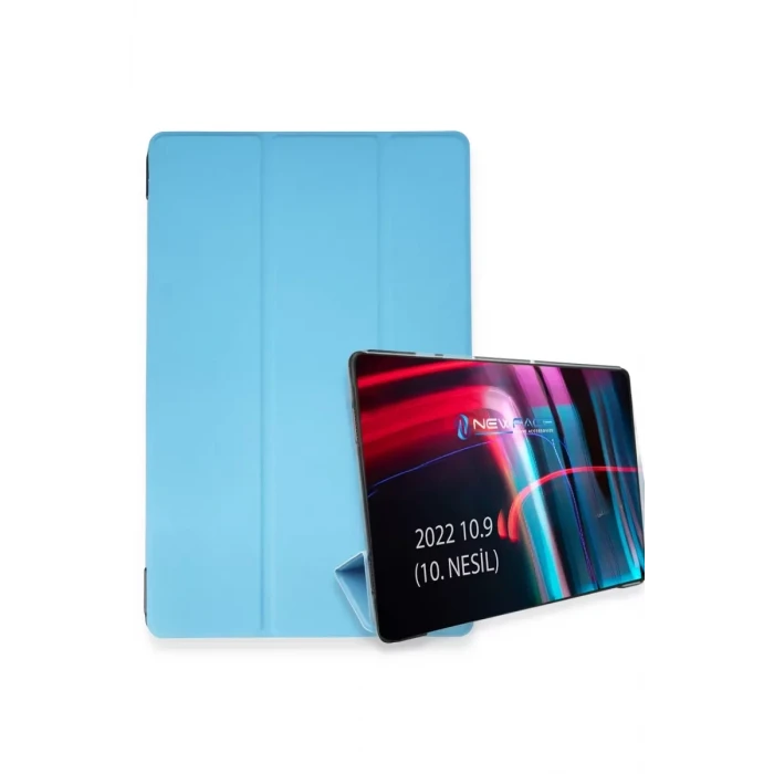 Newface Apple iPad 2022 10.9 (10.nesil) Kılıf Tablet Smart Kılıf - Açık Mavi