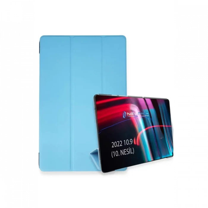 Newface Apple iPad 2022 10.9 (10.nesil) Kılıf Tablet Smart Kılıf - Açık Mavi