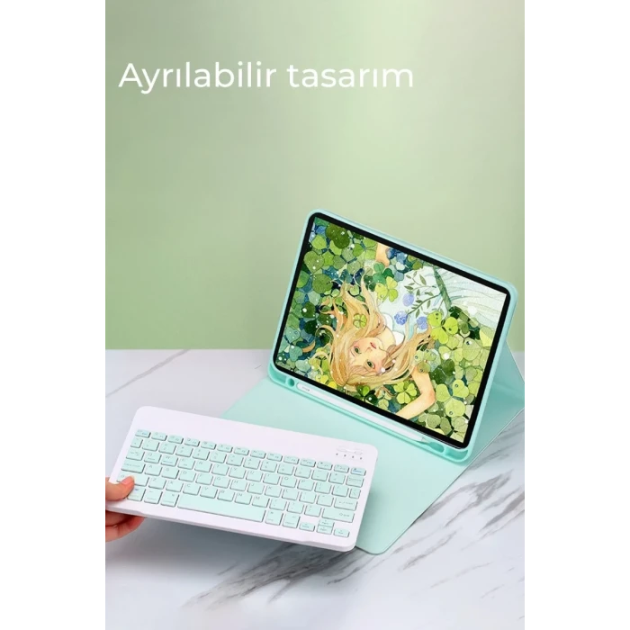 Newface Apple iPad 5 Air 9.7 Kılıf KC01 Smart Klavyeli Tablet Kılıfı - Siyah
