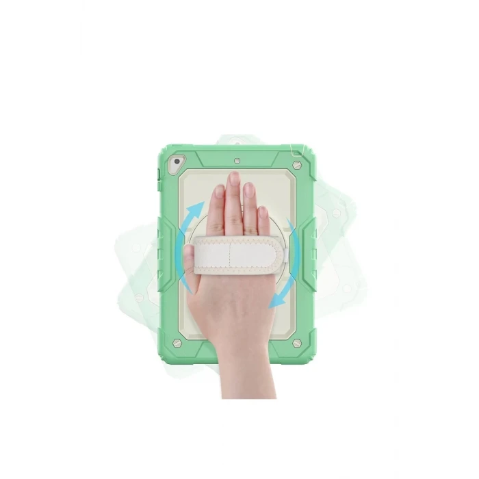 Newface Apple iPad 5 Air 9.7 Kılıf Strap New Tablet Kapak - Yeşil