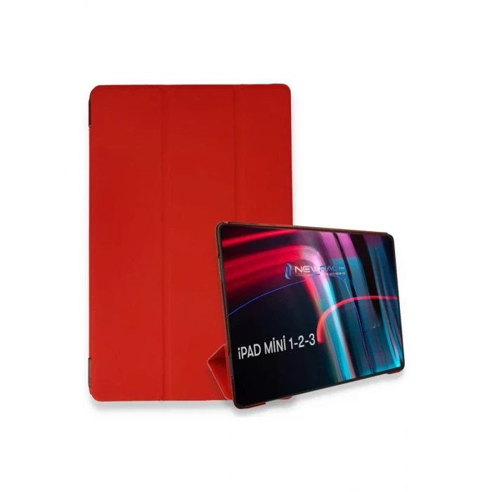 Newface Apple iPad Mini 3 Kılıf Tablet Smart Kılıf - Kırmızı