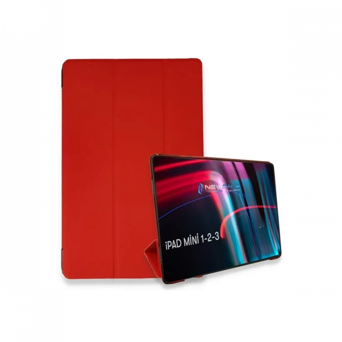 Newface Apple iPad Mini 3 Kılıf Tablet Smart Kılıf - Kırmızı