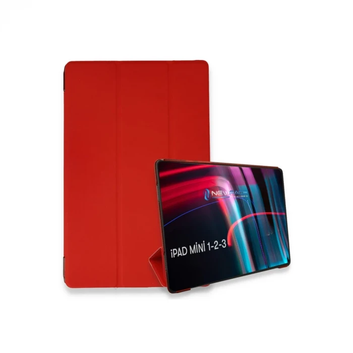 Newface Apple iPad Mini 3 Kılıf Tablet Smart Kılıf - Kırmızı