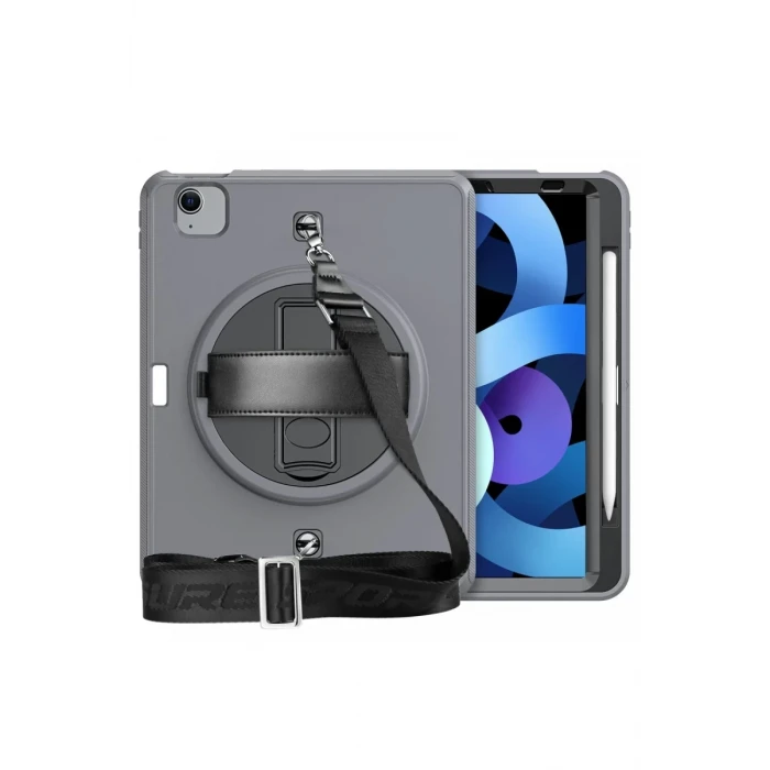 Newface Apple iPad Pro 11 (2020) Kılıf Strap-C Otterbox Tablet Kapak - Gri