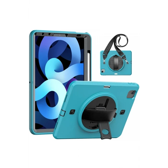 Newface Apple iPad Pro 11 (2020) Kılıf Strap-C Otterbox Tablet Kapak - Mavi