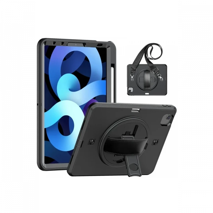 Newface Apple iPad Pro 11 (2020) Kılıf Strap-C Otterbox Tablet Kapak - Siyah