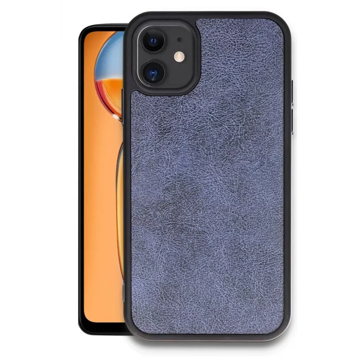 Newface Apple iPhone 11 Kılıf Aras Deri Kapak - Lacivert