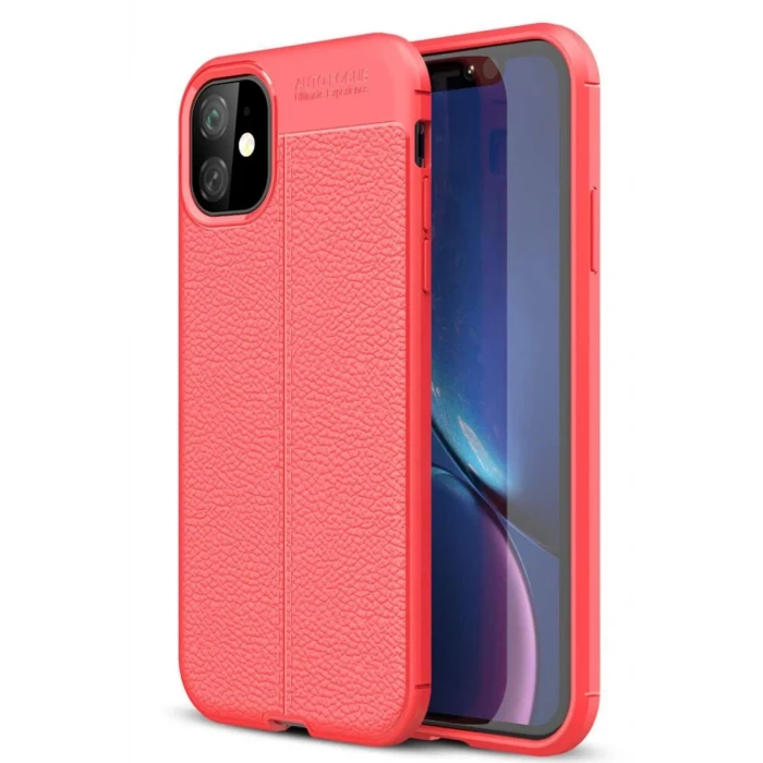 Newface Apple iPhone 11 Kılıf Auto Focus Kapak - Kırmızı