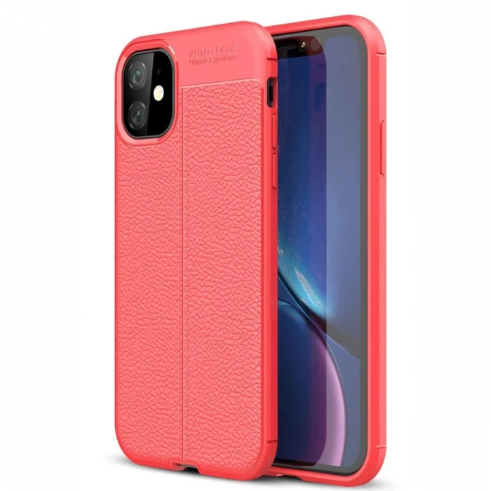 Newface Apple iPhone 11 Kılıf Auto Focus Kapak - Kırmızı