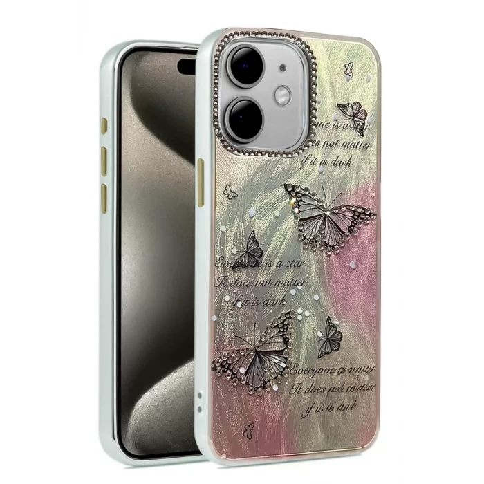 Newface Apple iPhone 11 Kılıf Blade Aynalı Desenli Kapak - Desen 6