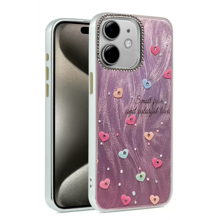 Newface Apple iPhone 11 Kılıf Blade Aynalı Desenli Kapak - Desen 8
