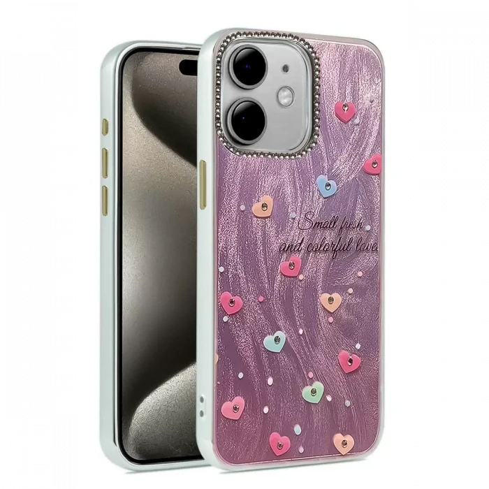 Newface Apple iPhone 11 Kılıf Blade Aynalı Desenli Kapak - Desen 8
