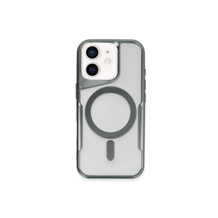 Newface Apple iPhone 11 Kılıf Boyi Magsafe Silikon Kapak - Yeşil