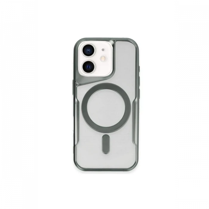 Newface Apple iPhone 11 Kılıf Boyi Magsafe Silikon Kapak - Yeşil