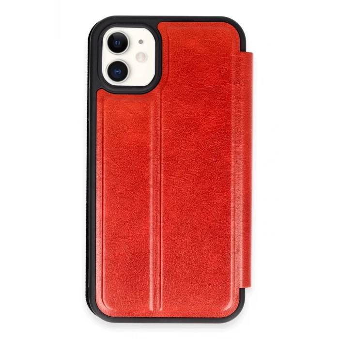 Newface Apple iPhone 11 Kılıf Flip Cover - Kırmızı