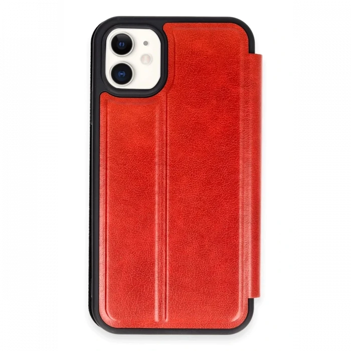 Newface Apple iPhone 11 Kılıf Flip Cover - Kırmızı