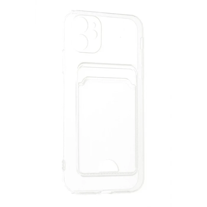 Newface Apple iPhone 11 Kılıf Kart Şeffaf Silikon - Şeffaf