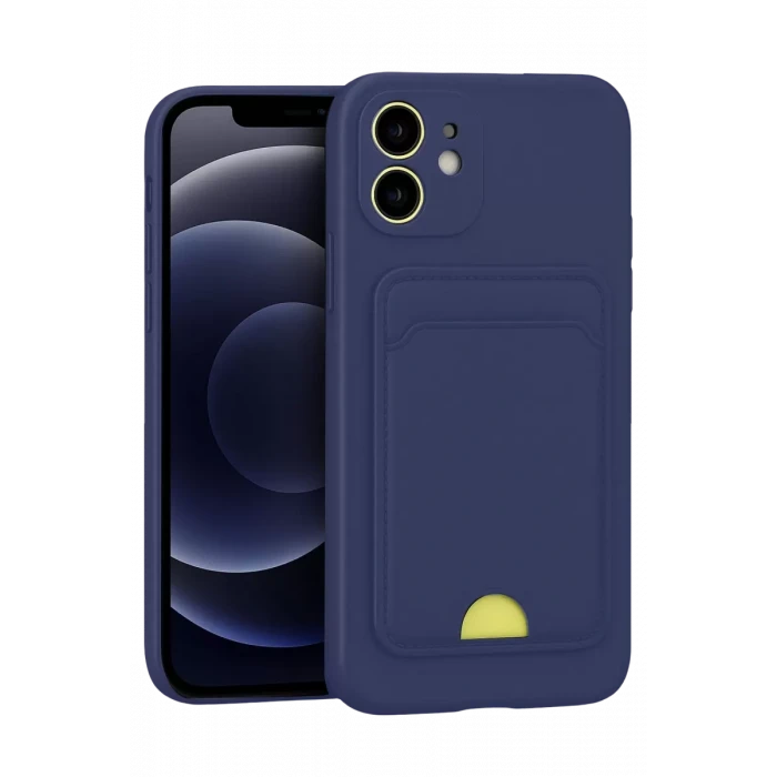 Newface Apple iPhone 11 Kılıf Kelvin Kartvizitli Silikon - Lacivert