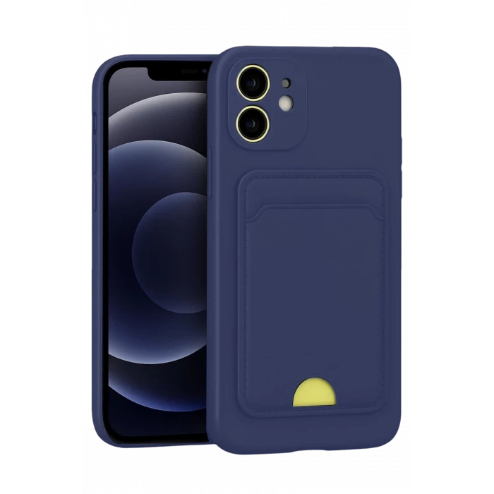 Newface Apple iPhone 11 Kılıf Kelvin Kartvizitli Silikon - Lacivert