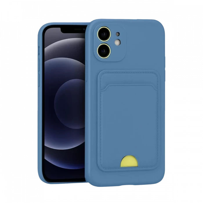 Newface Apple iPhone 11 Kılıf Kelvin Kartvizitli Silikon - Mavi