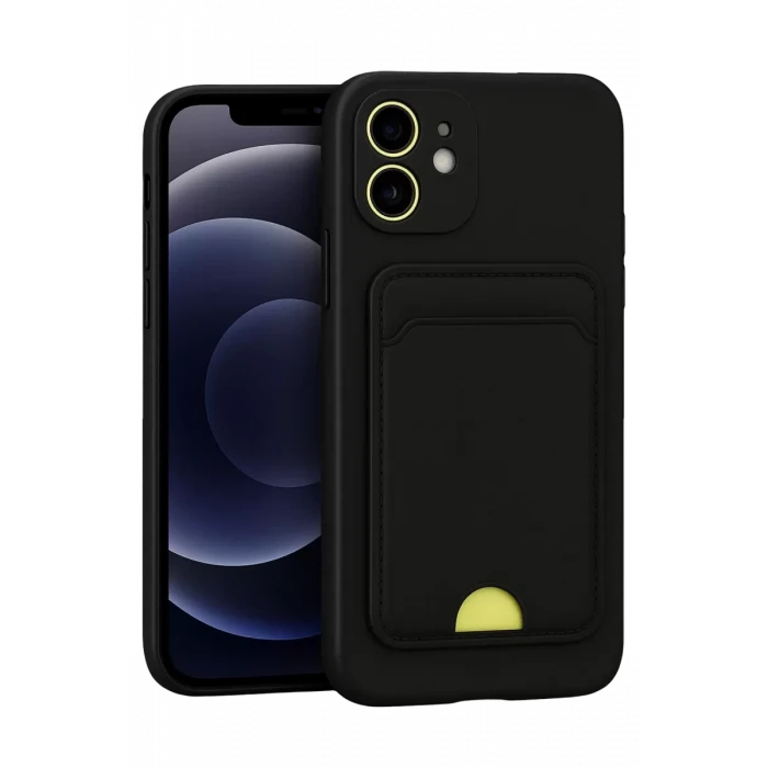 Newface Apple iPhone 11 Kılıf Kelvin Kartvizitli Silikon - Siyah