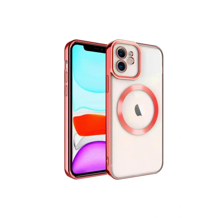Newface Apple iPhone 11 Kılıf Kross Magneticsafe Kapak - Kırmızı