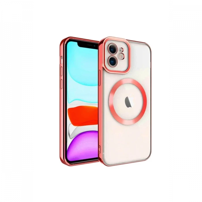 Newface Apple iPhone 11 Kılıf Kross Magneticsafe Kapak - Kırmızı