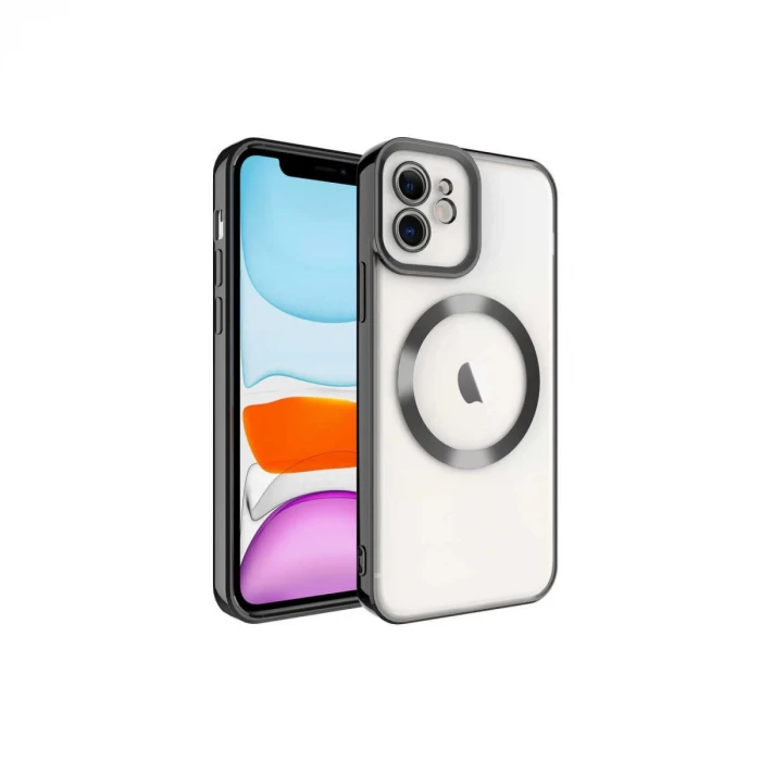 Newface Apple iPhone 11 Kılıf Kross Magneticsafe Kapak - Siyah