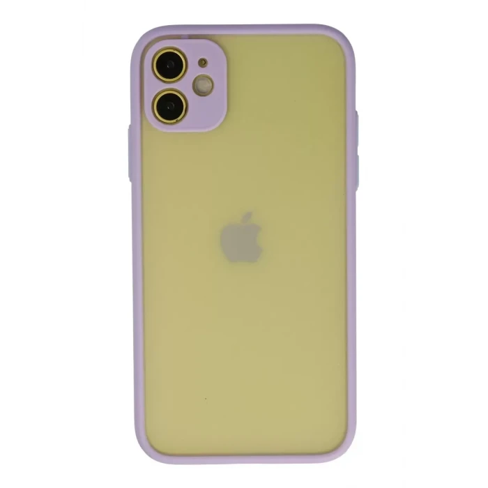 Newface Apple iPhone 11 Kılıf Montreal Silikon Kapak - Mor