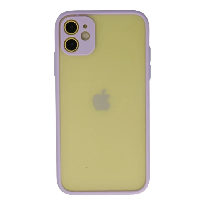 Newface Apple iPhone 11 Kılıf Montreal Silikon Kapak - Mor