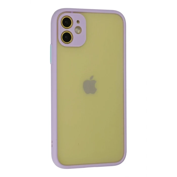 Newface Apple iPhone 11 Kılıf Montreal Silikon Kapak - Mor
