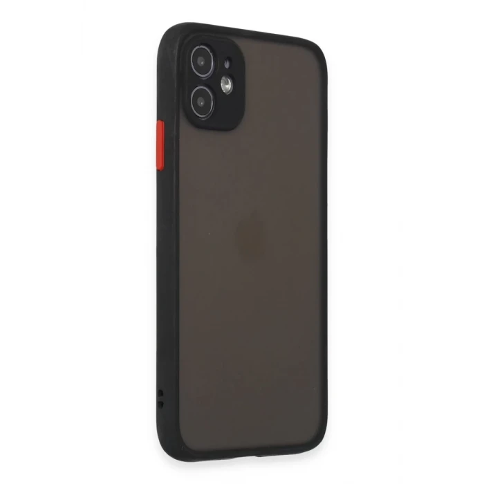 Newface Apple iPhone 11 Kılıf Montreal Silikon Kapak - Siyah