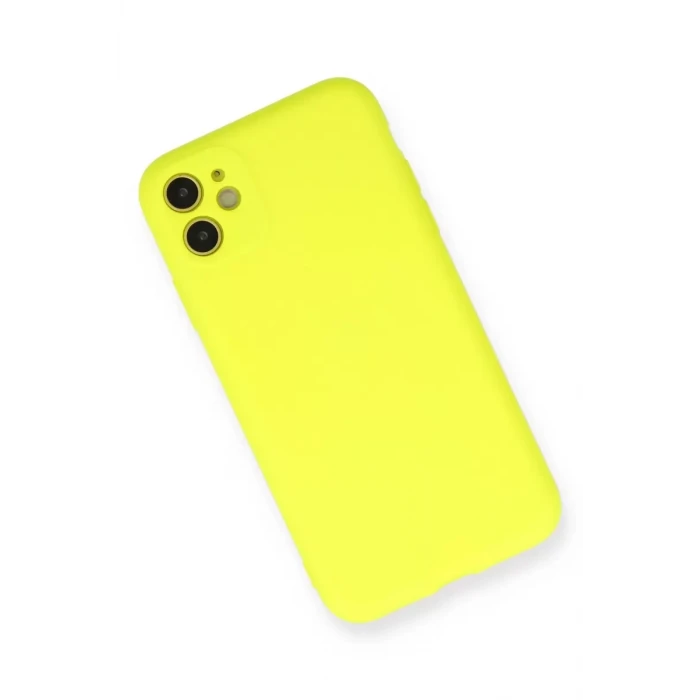 Newface Apple iPhone 11 Kılıf Nano içi Kadife Silikon - Sarı
