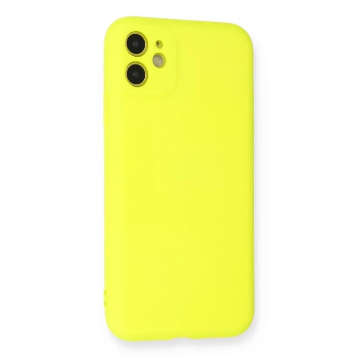 Newface Apple iPhone 11 Kılıf Nano içi Kadife Silikon - Sarı